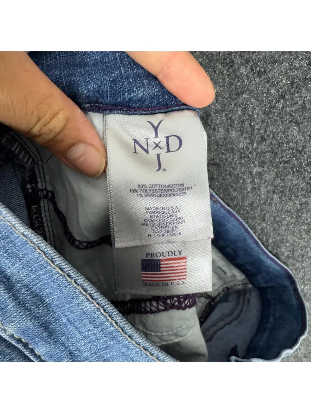 NYDJ Jeans Women 8 Blue Denim Medium Wash Mid Rise Cuffed Straight Pockets - Picture 7 of 8